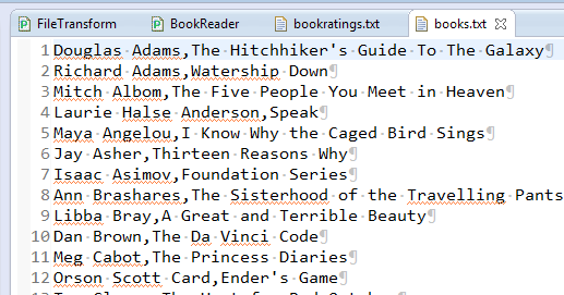 Content of books.txt file