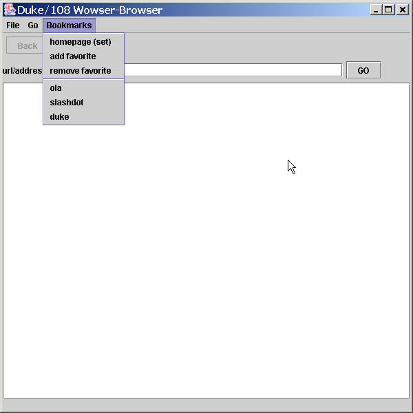 bookmark menu