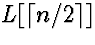 $L[\lceil n/2 \rceil]$
