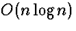 $O(n \log n)$
