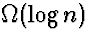 $\Omega(\log n)$