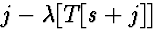 $j-\lambda[T[s+j]]$