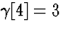 $\gamma[4] = 3$
