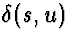 $\delta(s,u)$