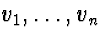 $v_1,\ldots,v_n$