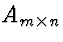 $A_{m\times n}$