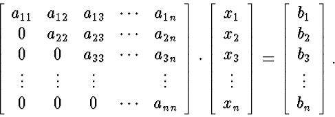 \begin{eqnarraystar}
\left[
 \begin{array}
{ccccc}
 a_{11} & a_{12} & a_{13} & \...
 ...b_1 \  b_2 \  b_3 \  \vdots \  b_n
 \end{array} \right].
 \end{eqnarraystar}