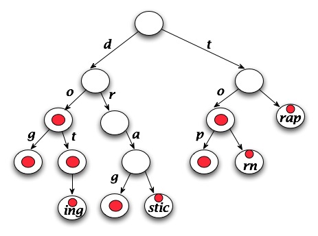 compressed trie