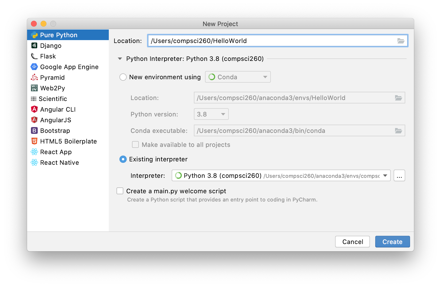 how to use pycharm with anaconda