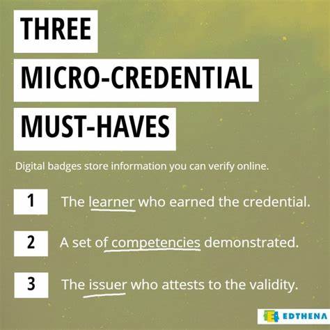 Three microcredential must haves